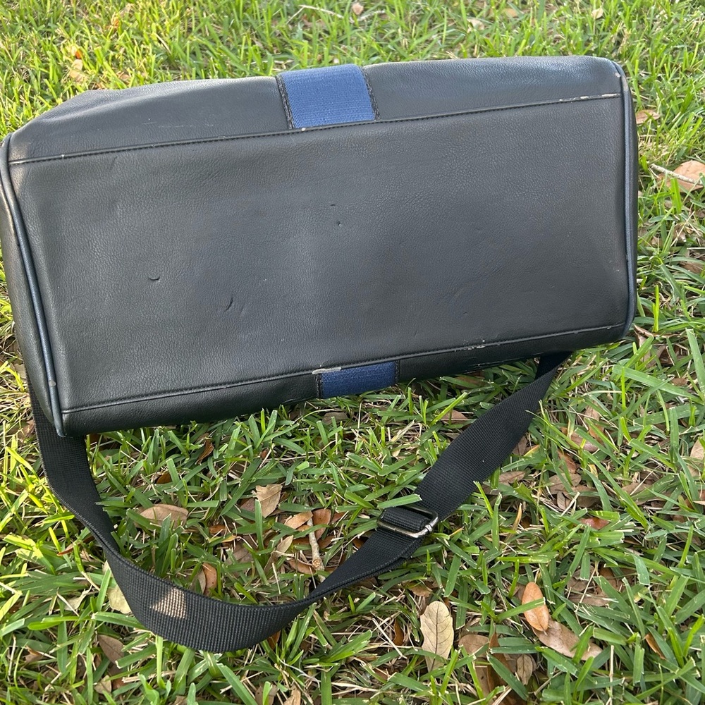 Ted Baker Black Duffel Bag with Blue Stripe - Picture 7 of 8